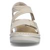 Rieker Cross Strap Velcro Wedge Sandal - Beige